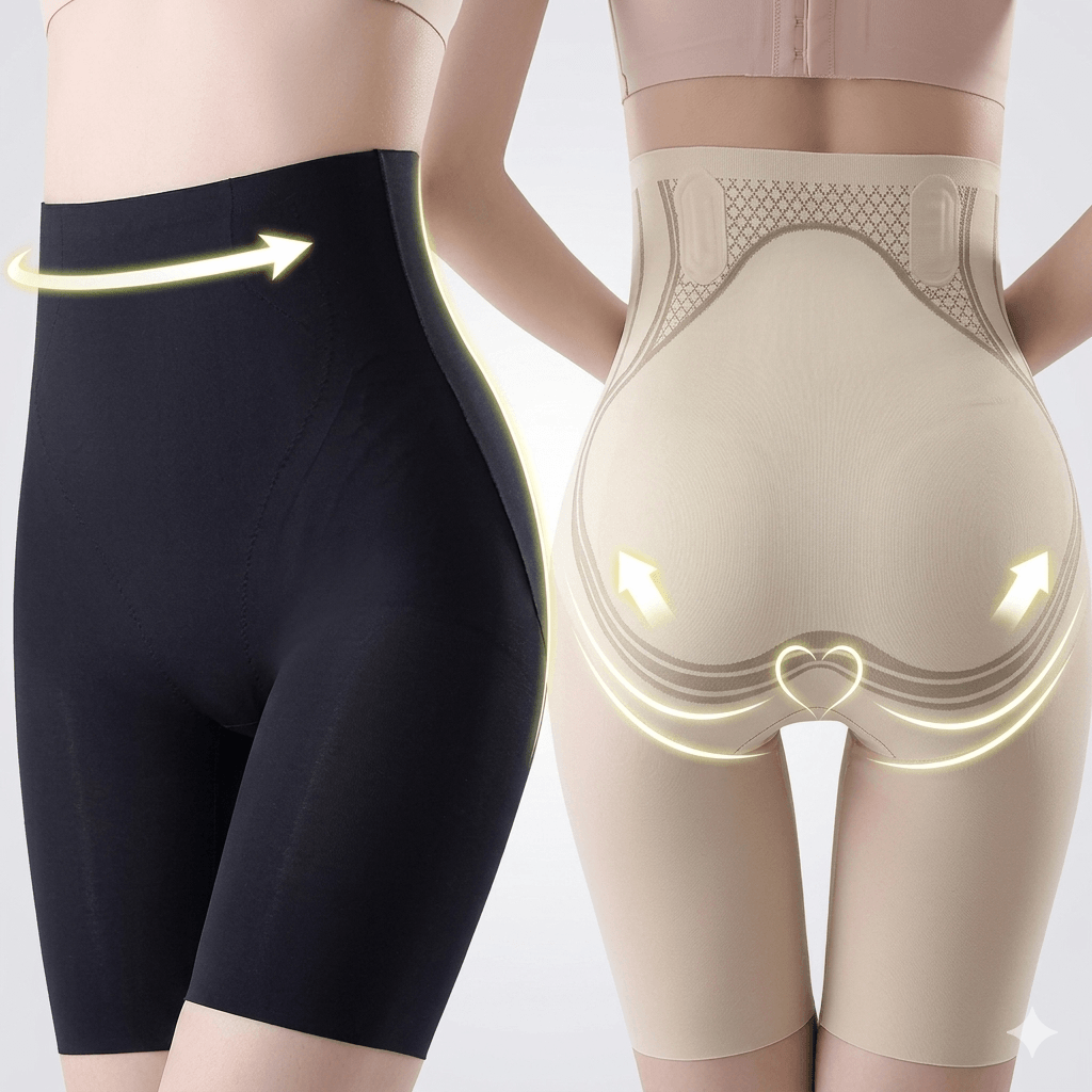 [Buy 1 Get 2 Free] 3-Pack Ice Silk Ion Fiber Repair Shaping Shorts - Tummy Control & Hip Lifting Seamless Underwear for Women