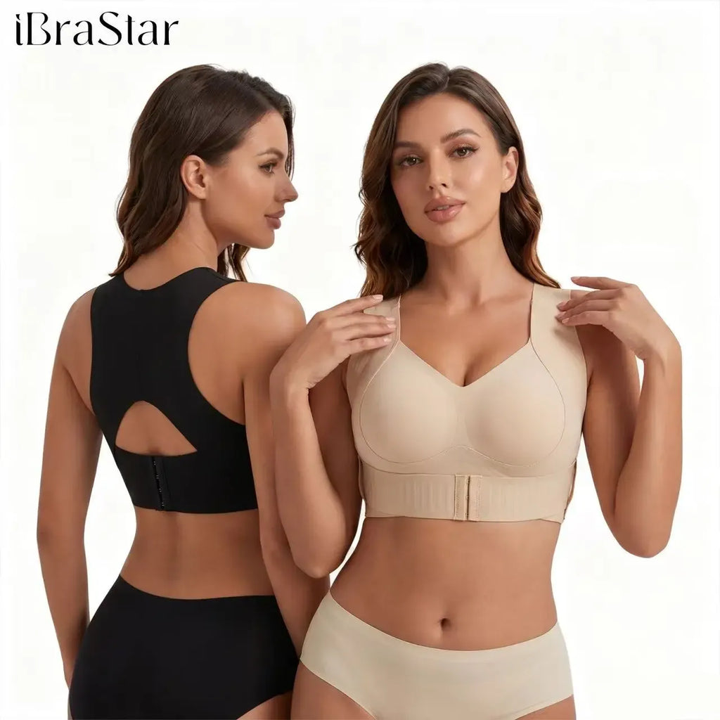 Posture Correction Bra, Women's Beige Wireless Bra, Soft, Breathable, Non-Removable Molded Cups, Yoga/Fitness Sports Bra for Gym and Daily Training, Bra summervibes