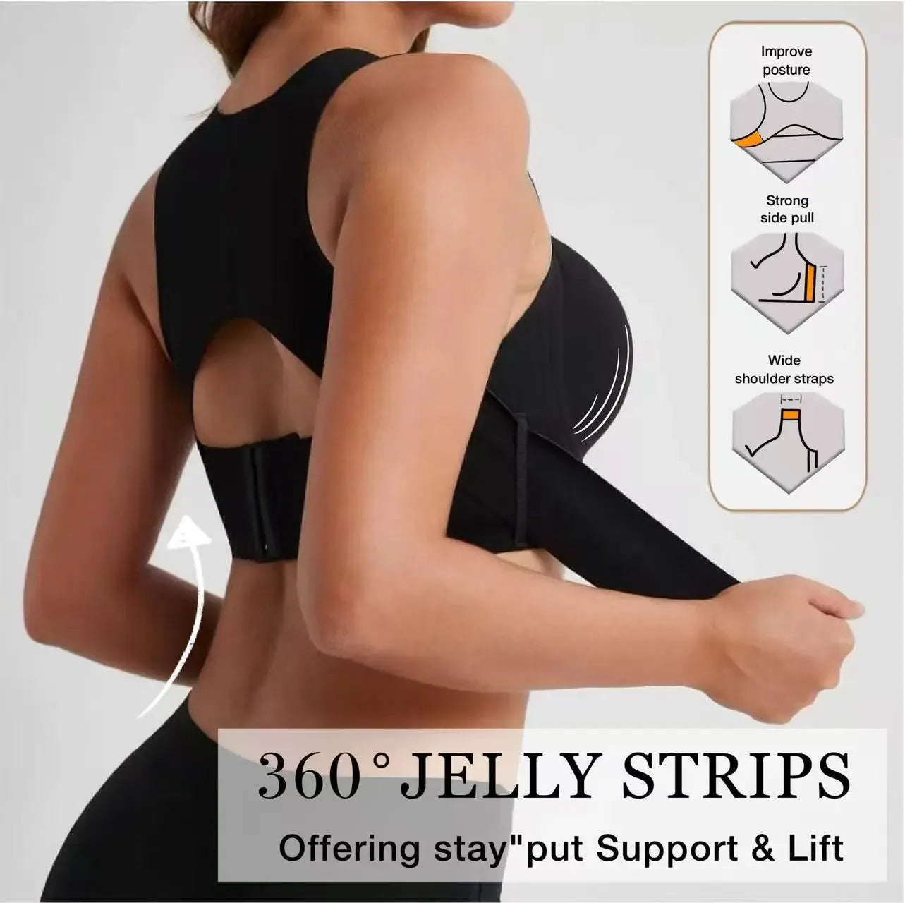 Posture Correction Bra, Women's Beige Wireless Bra, Soft, Breathable, Non-Removable Molded Cups, Yoga/Fitness Sports Bra for Gym and Daily Training, Bra summervibes