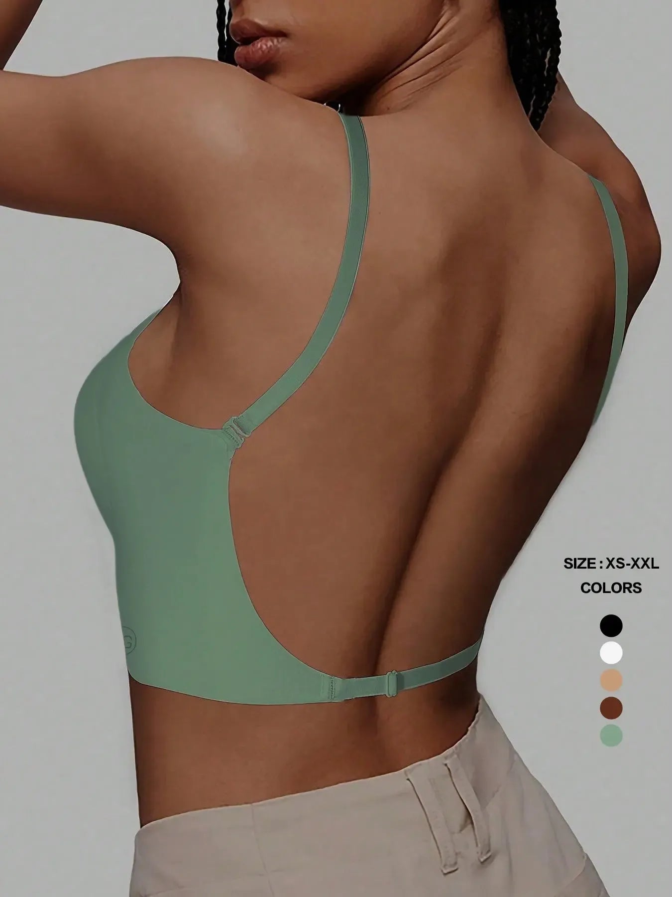 Women's Seamless Backless Bra, Multi-Strap Convertible Strap Wireless Push-Up Bra, Elegant, Chic, Suitable for Wedding Dresses and Party Gowns, Underwear