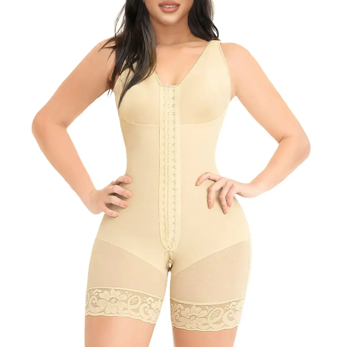 YIANNA Fajas Colombianas Shapewear for Women Tummy Control Full Shapewear Butt Lifter with Hooks Closure
