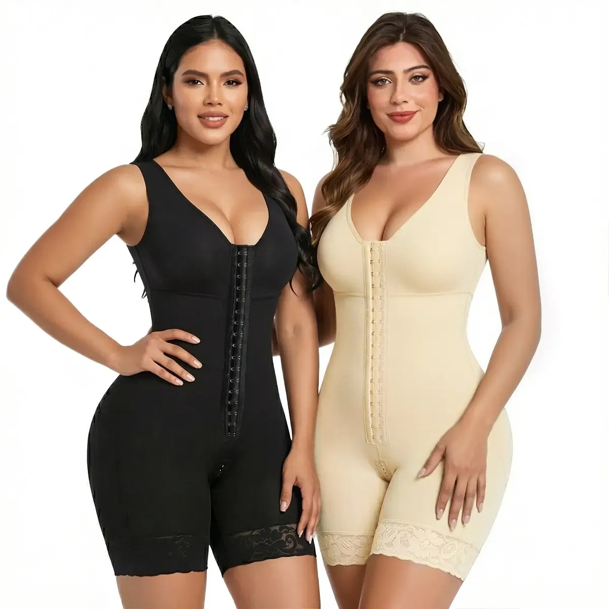 YIANNA Fajas Colombianas Shapewear for Women Tummy Control Full Shapewear Butt Lifter with Hooks Closure