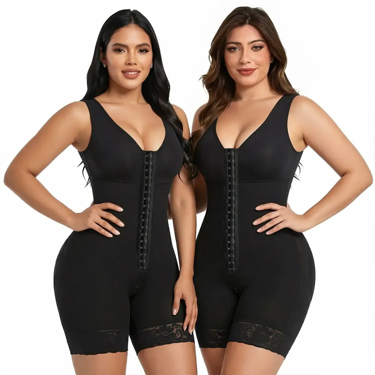 YIANNA Fajas Colombianas Shapewear for Women Tummy Control Full Shapewear Butt Lifter with Hooks Closure