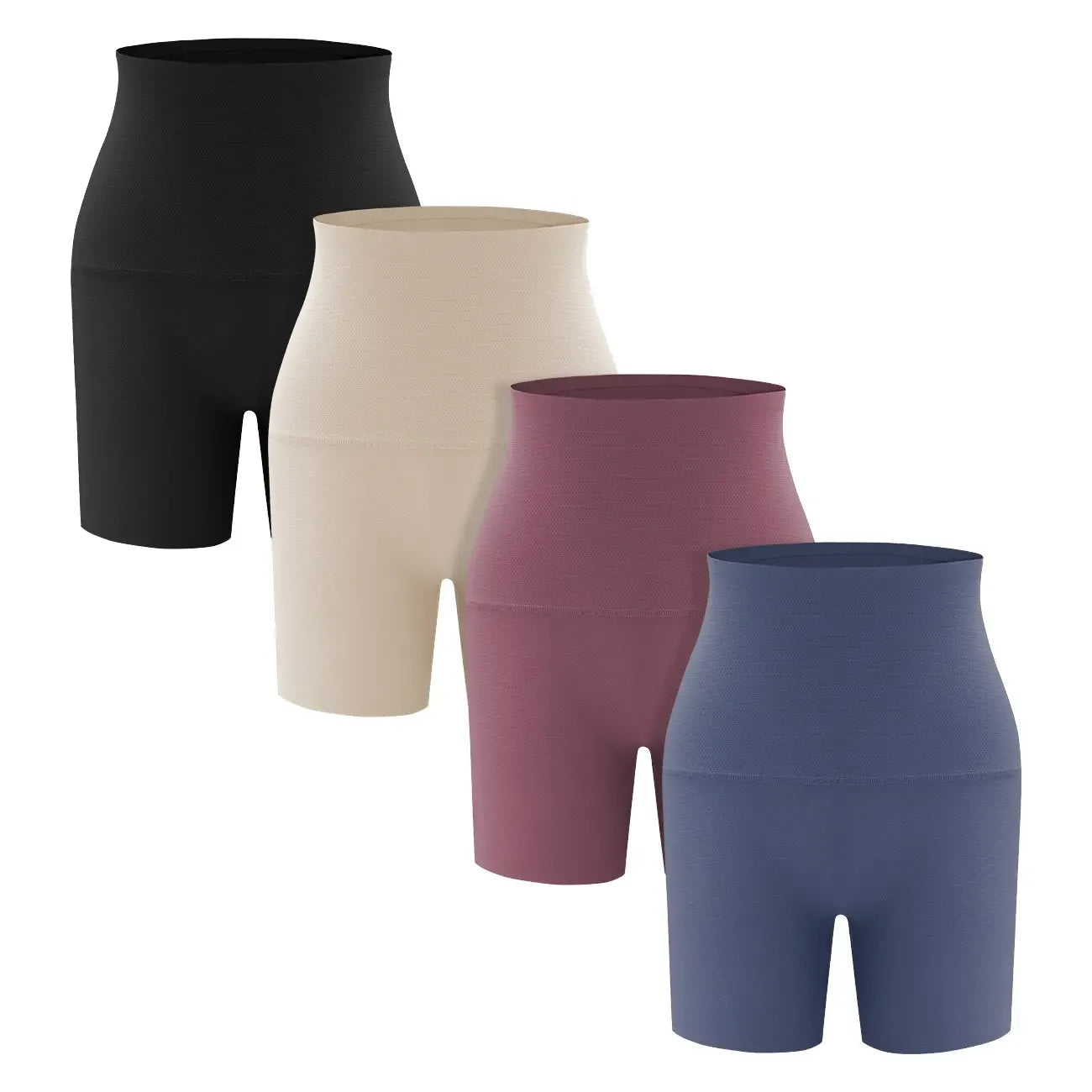 FINETOO Women’s High Waisted Boyshort Underwear Full Coverage Smooth & Seamless-Look Panties 4 Packs Breathable Womenswear springtok