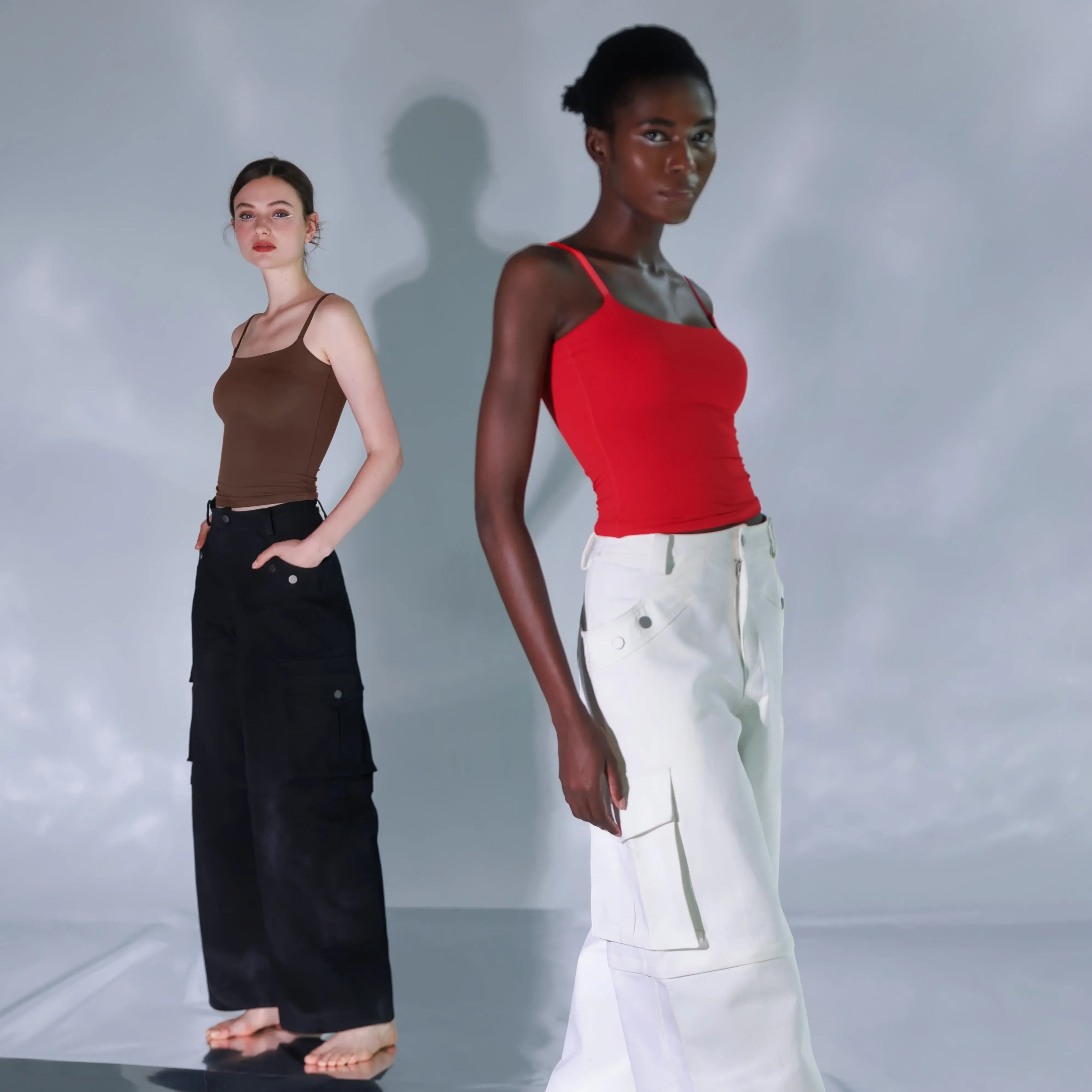 PUMIEY Spaghetti Strap Tank Top, Double Layer Not See-Through Cami, Buttery Soft Stretchy Top, Minimal Chic Essential summerwins