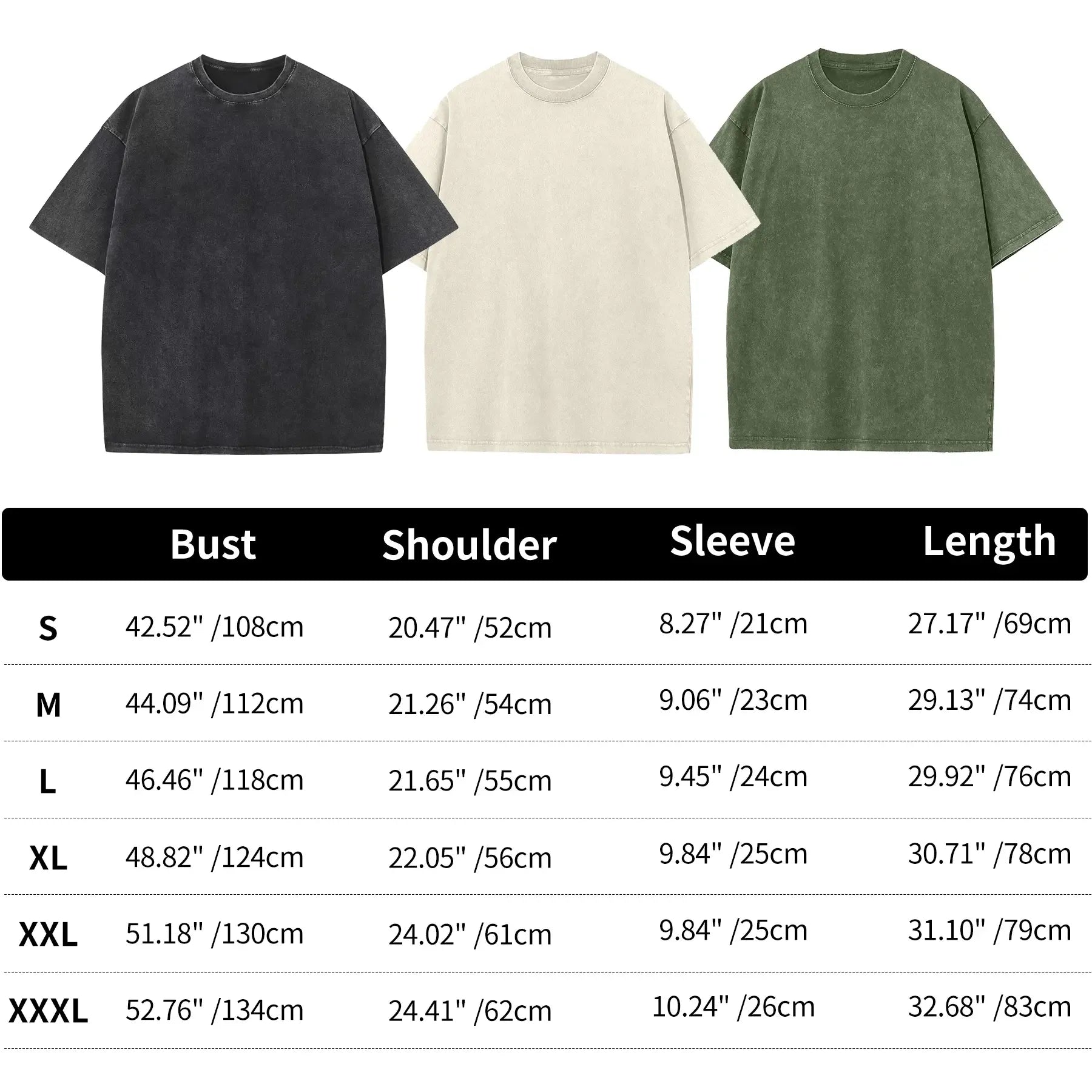 Yimoon 3 Pack Women's Oversized T Shirts Acid Wash Cotton Crew Neck Half Short Sleeve Summer Unisex Tees Casual Loose Fit Solid Streetwear Comfortable Tops Basic Womenswear Plain Tshirt