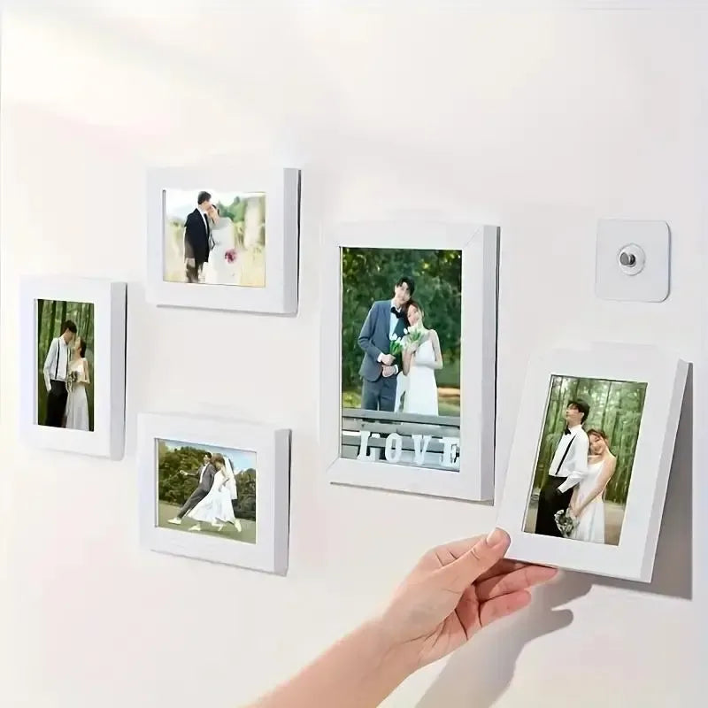 Wall-Mounted Hooks (10pcs), Punch-Free Self-Adhesive Picture Frame & Painting Hooks, Traceless Stick Hooks for Kitchen & Bathroom, Wall Mount Acrylic, Room Organization Products