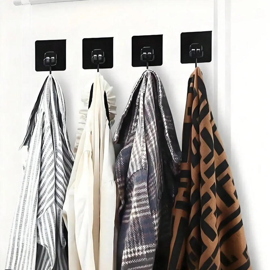 Wall Hooks, Self Adhesive Multi-Purpose Hooks for Clothes Hats Towels Keys, Waterproof Coat Hangers, Bathroom Kitchen Home Use, Bathroom Organizing Accessories, Storage Hook