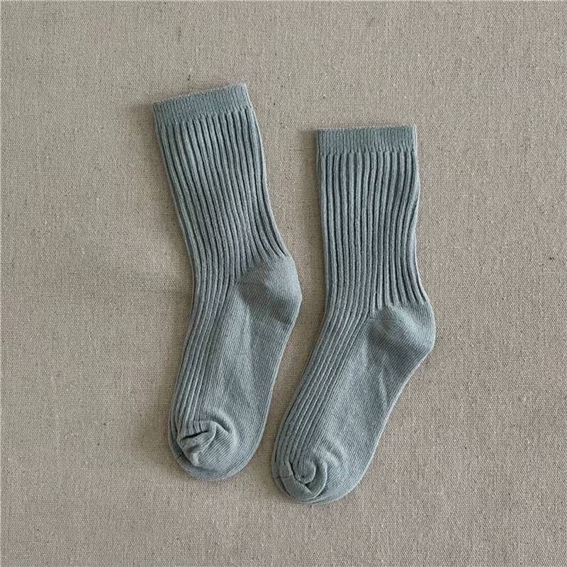 Solid Color Children's Casual Socks Ribbed Boys Girls School Sock Toddlers Ankle Sock Cotton Striped Baby Socken For Kids 1-10Y