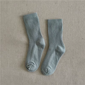 Solid Color Children's Casual Socks Ribbed Boys Girls School Sock Toddlers Ankle Sock Cotton Striped Baby Socken For Kids 1-10Y
