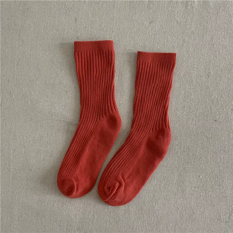 Solid Color Children's Casual Socks Ribbed Boys Girls School Sock Toddlers Ankle Sock Cotton Striped Baby Socken For Kids 1-10Y