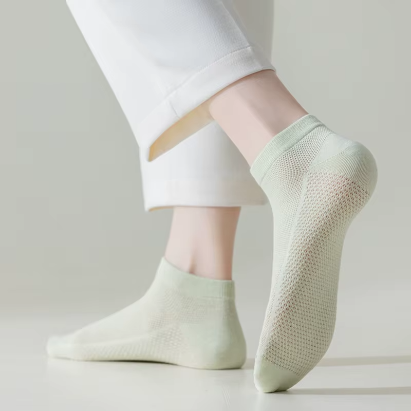 1 Pair Cool Woman Summer Socks Cotton Ankle Sock Short Thin Mesh Breathable Sock Short Low Colorful  Girl Sock