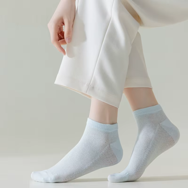 1 Pair Cool Woman Summer Socks Cotton Ankle Sock Short Thin Mesh Breathable Sock Short Low Colorful  Girl Sock