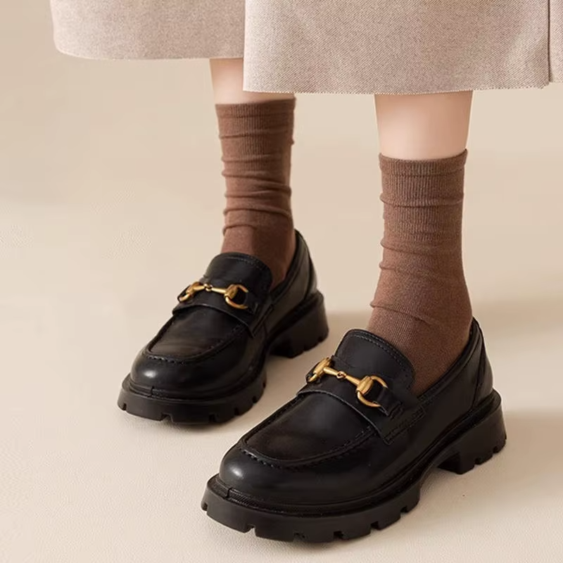 HOT SALE3/6/12 Pairs of Women's Spring or Summer Solid Colors Simple and Comfortable Mid Tube Socks Gradient Color