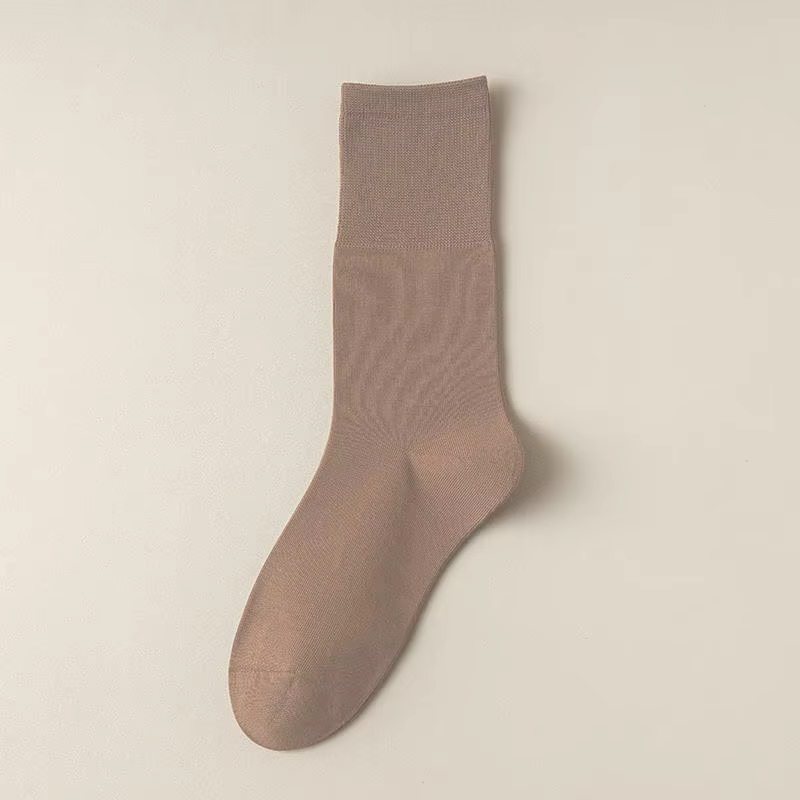 HOT SALE3/6/12 Pairs of Women's Spring or Summer Solid Colors Simple and Comfortable Mid Tube Socks Gradient Color