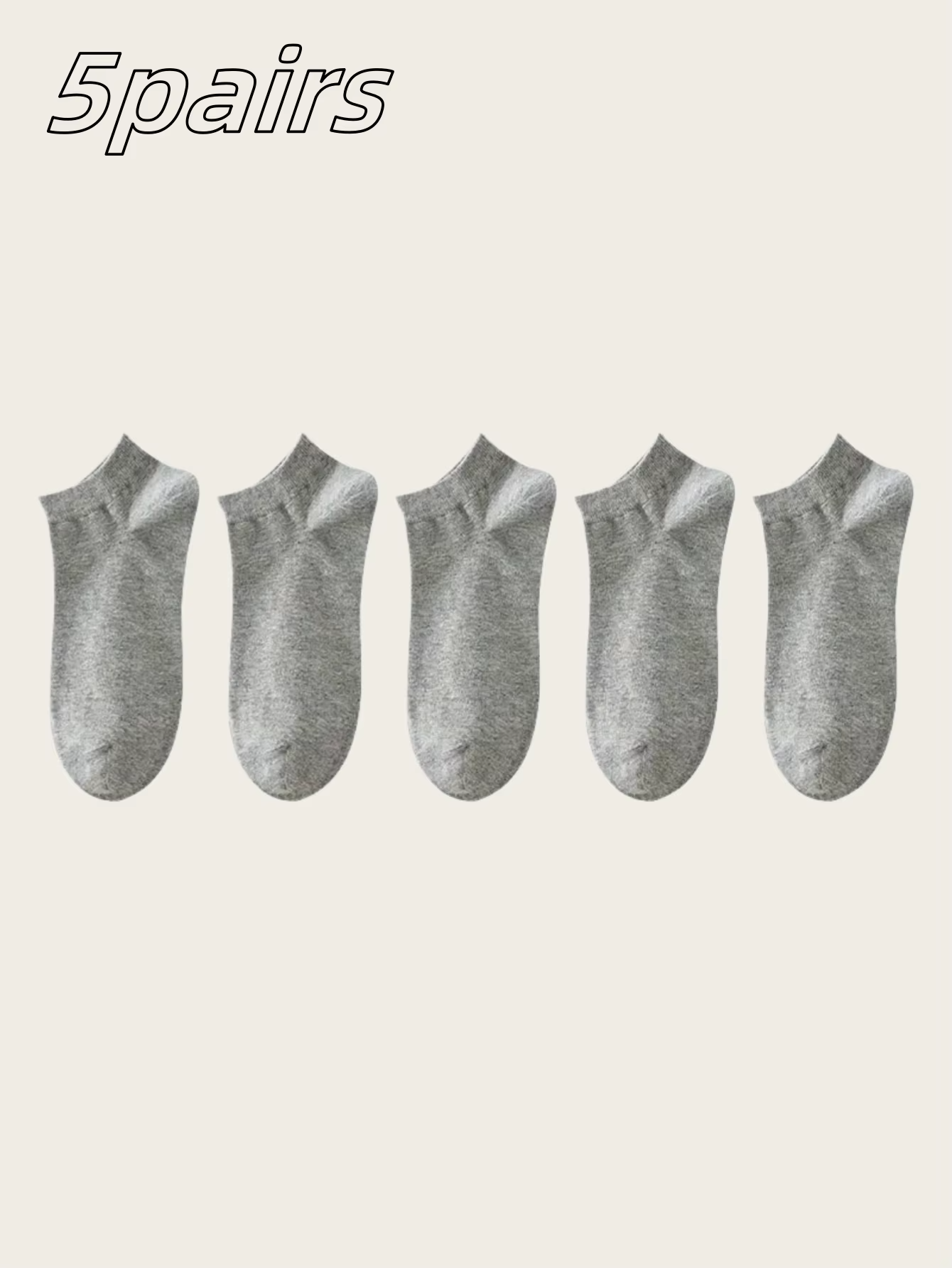 5/10/15 pairs of unisex boat socks, casual black, white and gray men's business socks, sweat-absorbent breathable