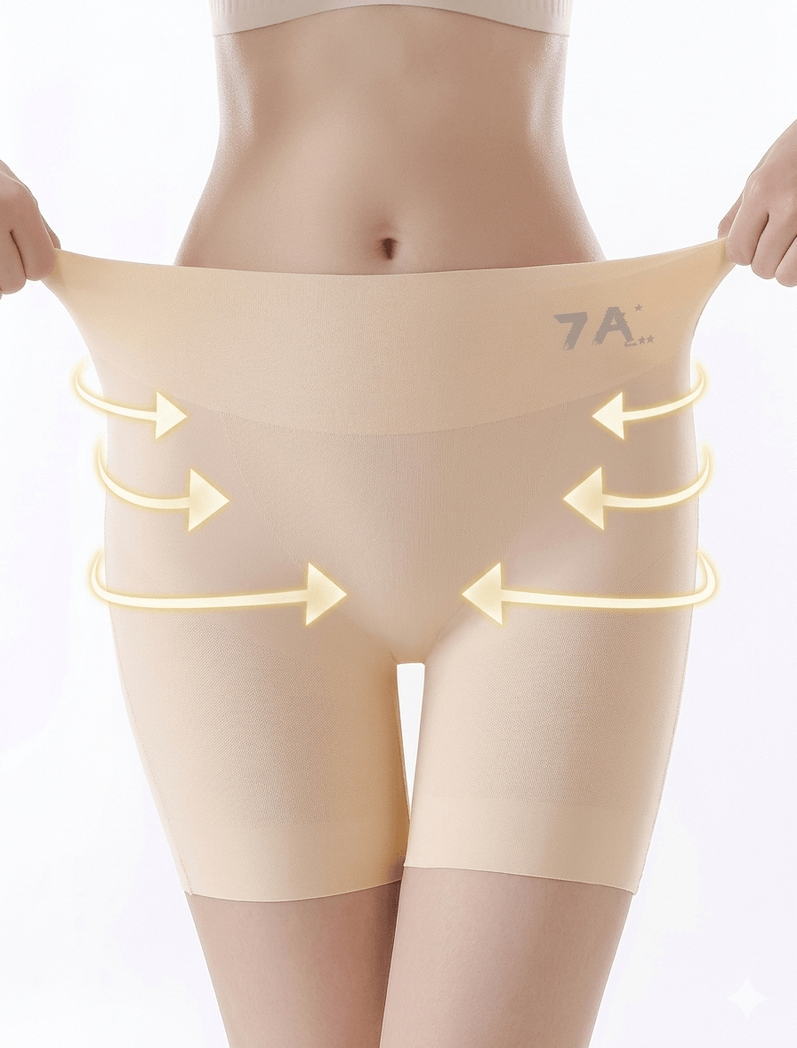The Ultimate Summer Shaper: High-Waist Ice Silk Panties (Buy 1 Get 2 FREE). Sculpt Your Curves in Breathable Comfort.
