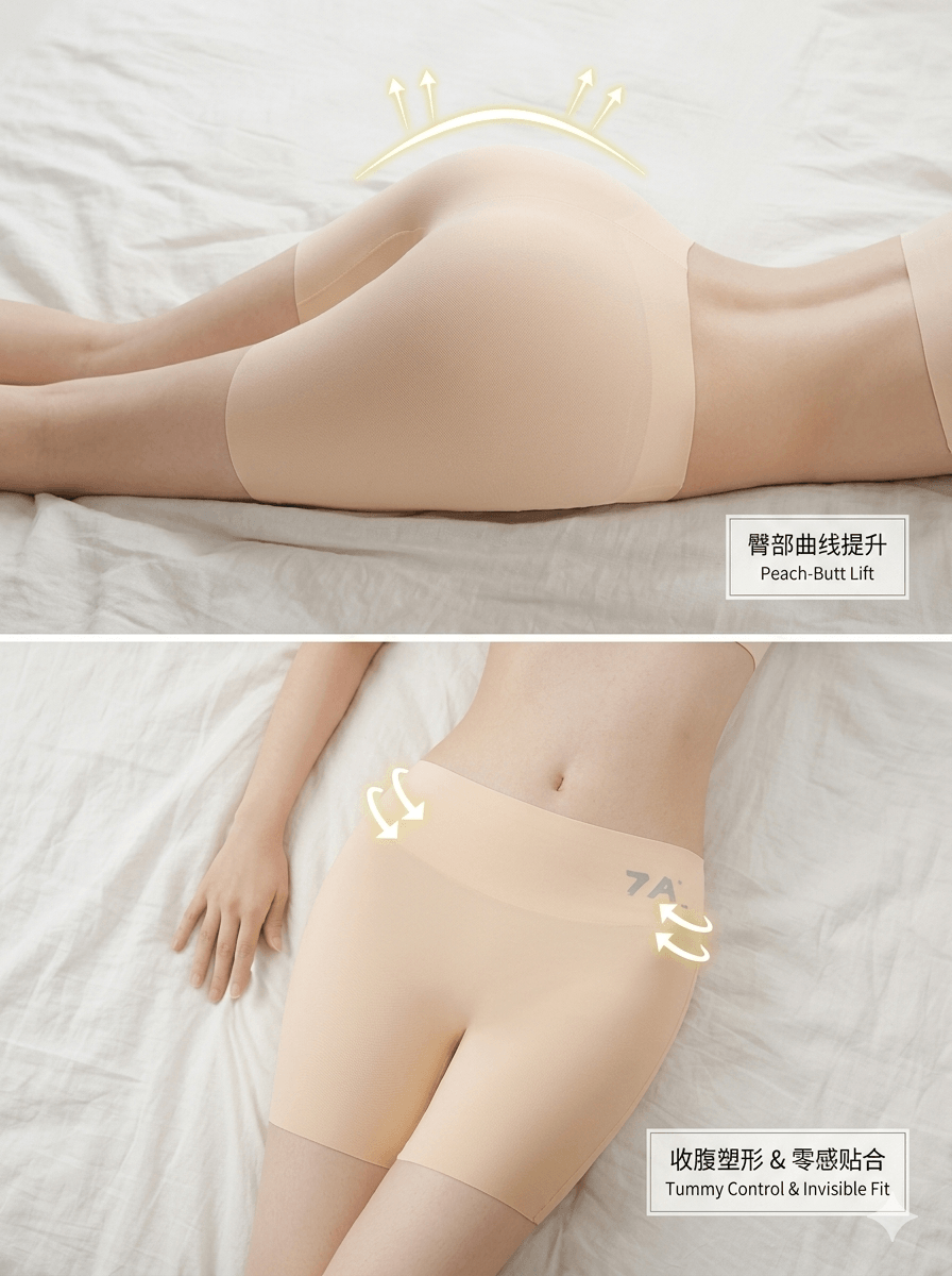 The Ultimate Summer Shaper: High-Waist Ice Silk Panties (Buy 1 Get 2 FREE). Sculpt Your Curves in Breathable Comfort.