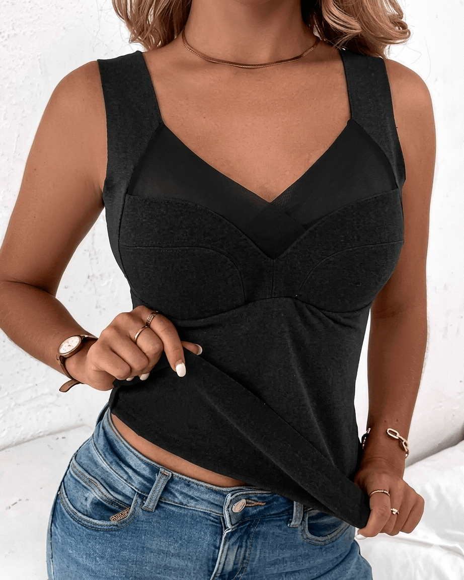 Women's German Velvet Thermal Underwear with Built-in Bra, Self-Heating Fleece Lined Base Layer, Thickened One-Piece Winter Top