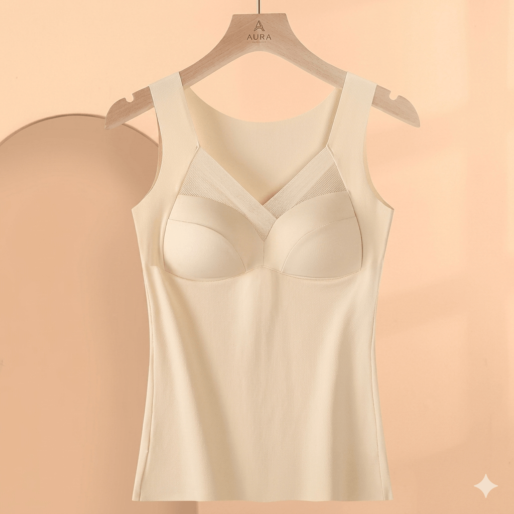 Women's German Velvet Thermal Underwear with Built-in Bra, Self-Heating Fleece Lined Base Layer, Thickened One-Piece Winter Top