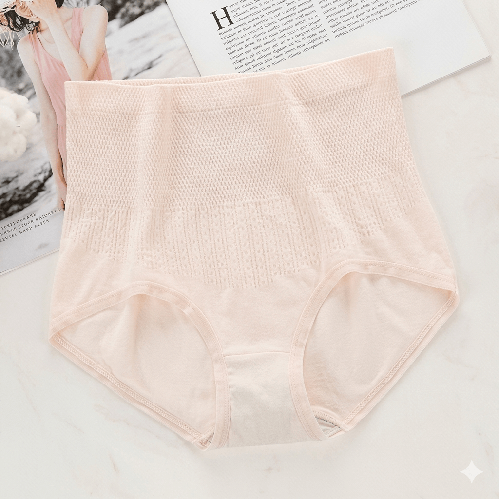 [8-Pack Value Deal] Women’s High Waisted Tummy Control Panties – Seamless Hip Lifting Shapewear with Wormwood Antibacterial Crotch