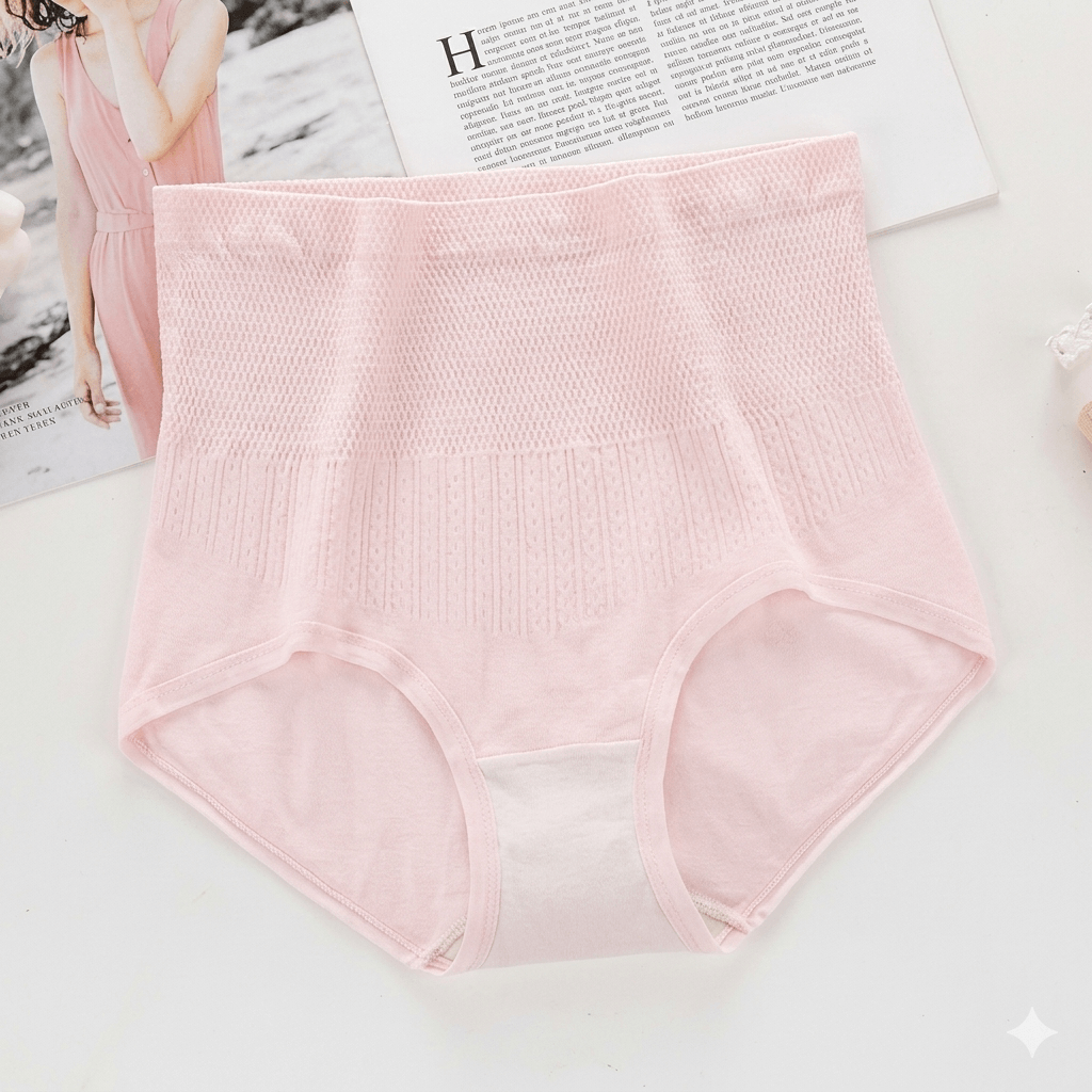 [8-Pack Value Deal] Women’s High Waisted Tummy Control Panties – Seamless Hip Lifting Shapewear with Wormwood Antibacterial Crotch