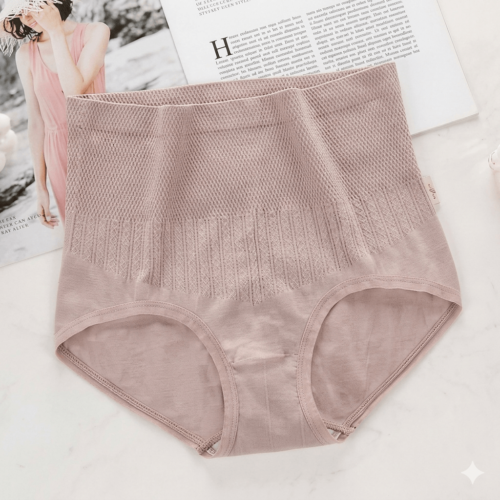 [8-Pack Value Deal] Women’s High Waisted Tummy Control Panties – Seamless Hip Lifting Shapewear with Wormwood Antibacterial Crotch